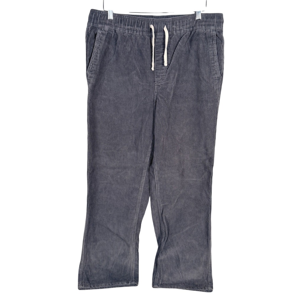 RSQ Corduroy‎ Pants Straight Loose Leg Mens L Gray Drawstring Elastic Waist